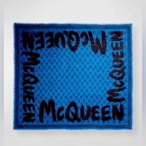 Alexander McQueen
Graffiti Logo Skull Biker Scarf